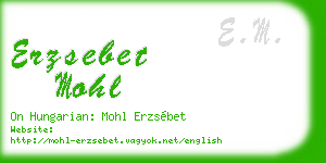 erzsebet mohl business card